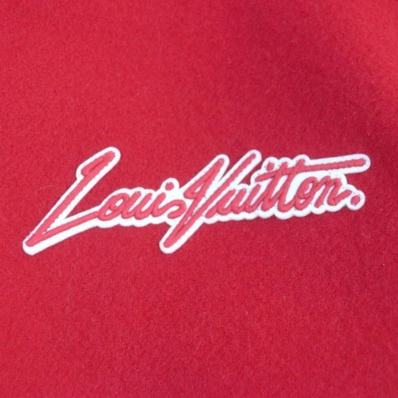 Louis Vuitton Yayoi Kusama 23SS Hol31e Cowhide Wool Embroidered Varsity Jacket - Picture 6 of 14